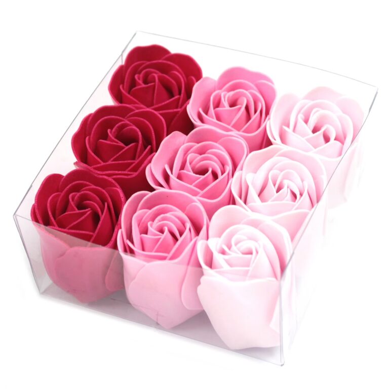 Set-of-9-Soap-Flowers-Pink-Roses