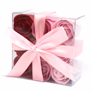 Boîtes de 9 Roses de Savon - Rose