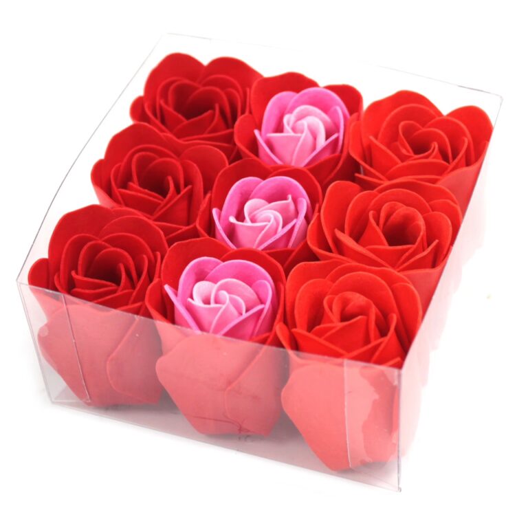 Set-of-9-Soap-Flowers-Red-Roses