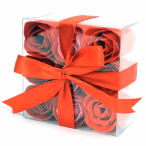 Boîtes de 9 Roses de Savon - Rouge