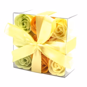 Boîtes de 9 Roses de Savon - Rose du Printemps