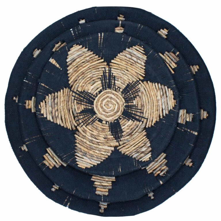 Set-of-Three-Seagrass-Bowls-Wall-Art-Black