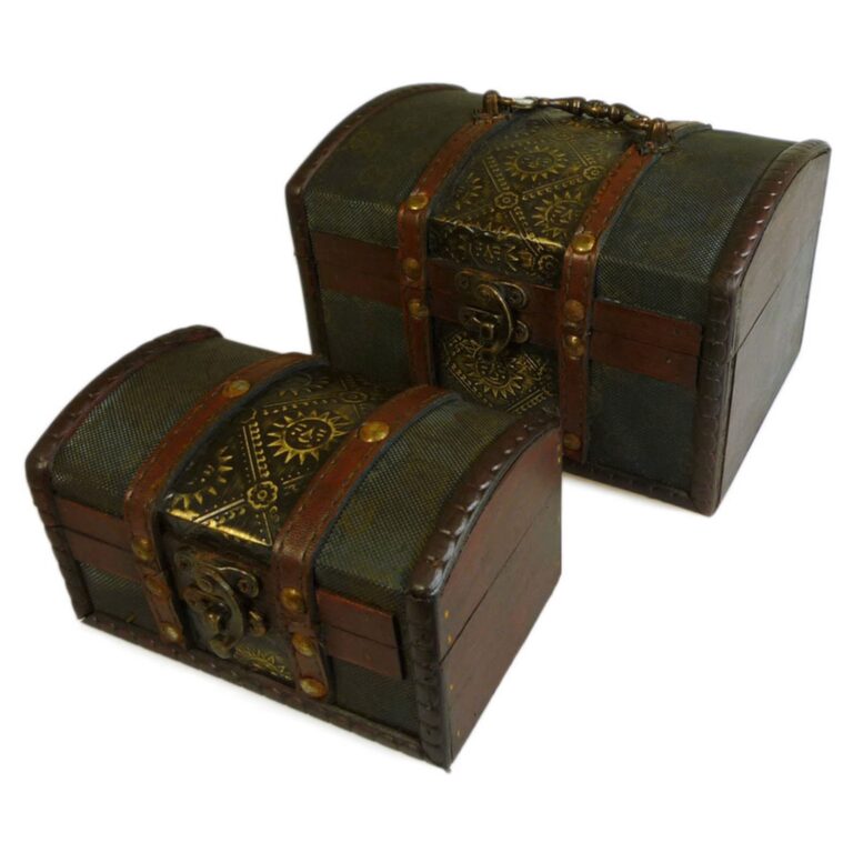 Sets-of-2-Colonial-Boxes-Metal-Embossed