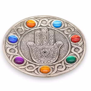 Seven Chakra Hamsa Røgelsesholder 11,5cm