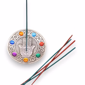 Seven Chakra Hamsa Røgelsesholder 11,5cm