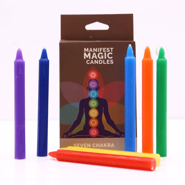 Zeven Chakra Manifest Kaarsen (Pak Van 7)