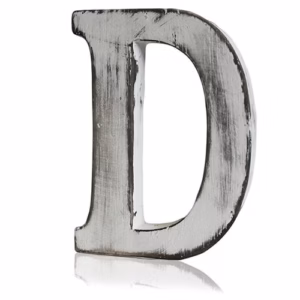Shabby Chic Bokstaver - D