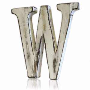 Shabby Chic Bokstaver - W