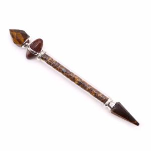 Shiva Lingam Tryllestav - Tigerøye - Selvtillit