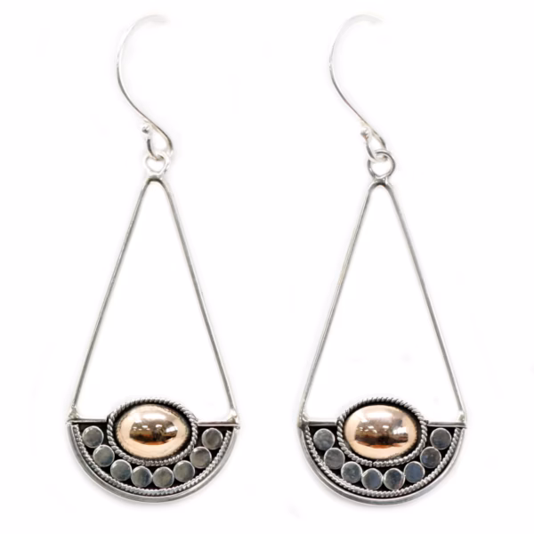 Silver & Gold Earring - Luna Balance - Image 2