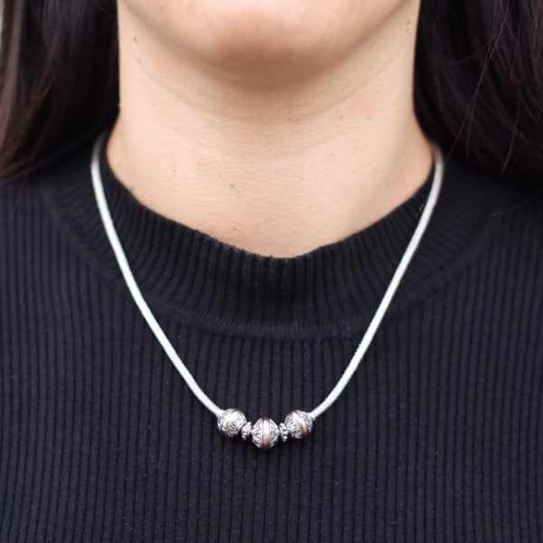 Silver & Gold Necklace -Tri - Image 4