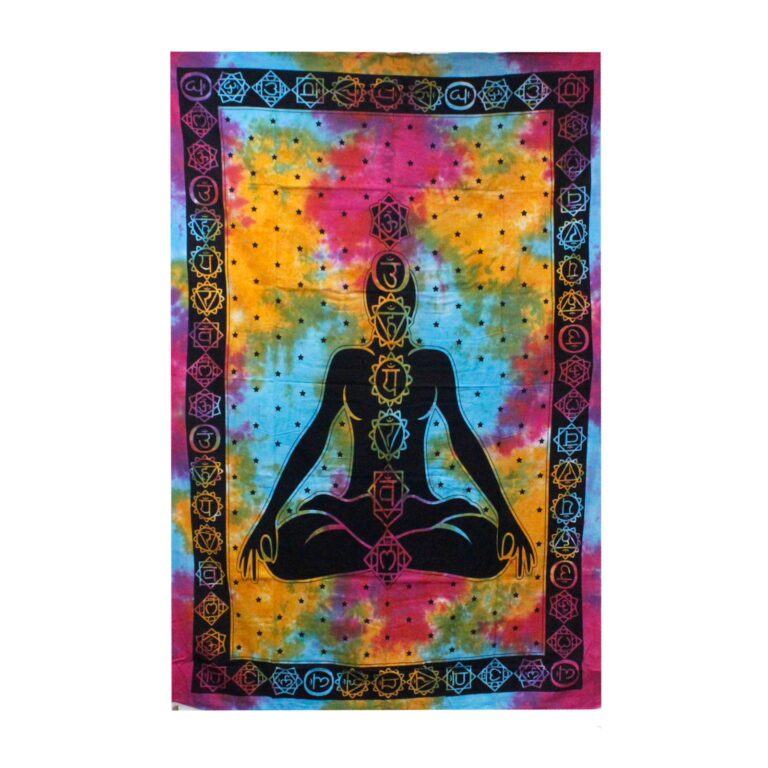 Single-Cotton-Bedspread-Wall-Hanging-Chakra-Buddha-130cm-x-200cm