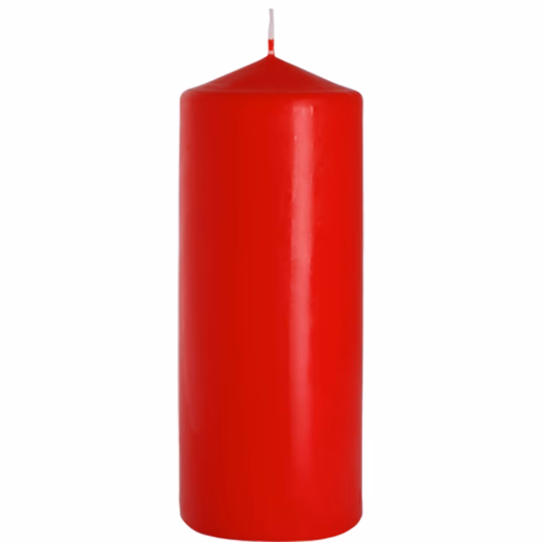 Single-Pillar-Candle-80x200mm-Red-1
