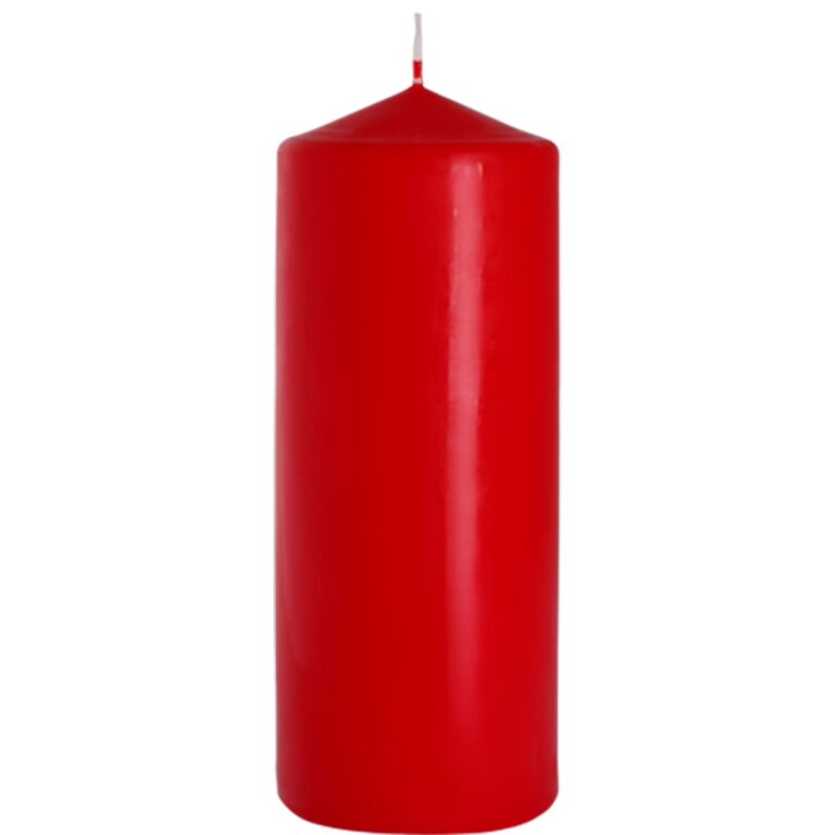 Single-Pillar-Candle-80x200mm-Red-1