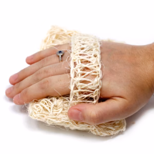 Éponge et Gommage en Sisal - Coussin Exfoliant Doux