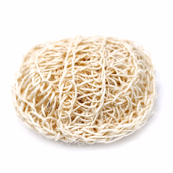 Sisal Sponge And Scrub - Blød Rund Eksfolierende Pude