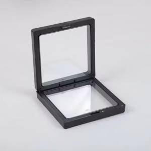3D Flytende Ramme Display 7x7 cm - Svart Liten