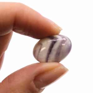 African Tumble Stones - Amethyst - Chevron - Small - 24pcs