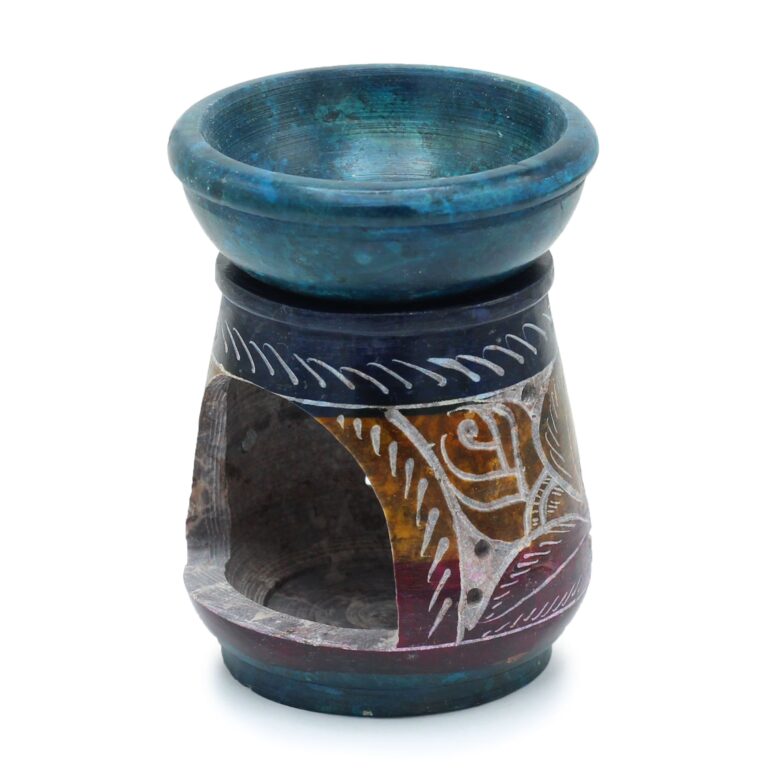 Small-Coloured-Soapstone-Oil-Burner-8cm-Flower