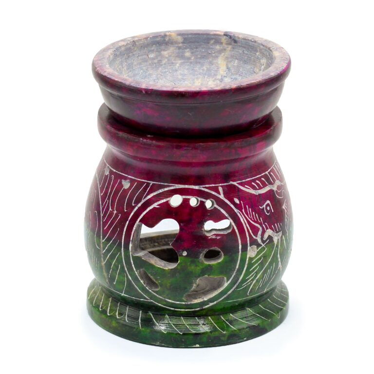 Small-Coloured-Soapstone-Oil-Burner-8cm-Om-Elephant