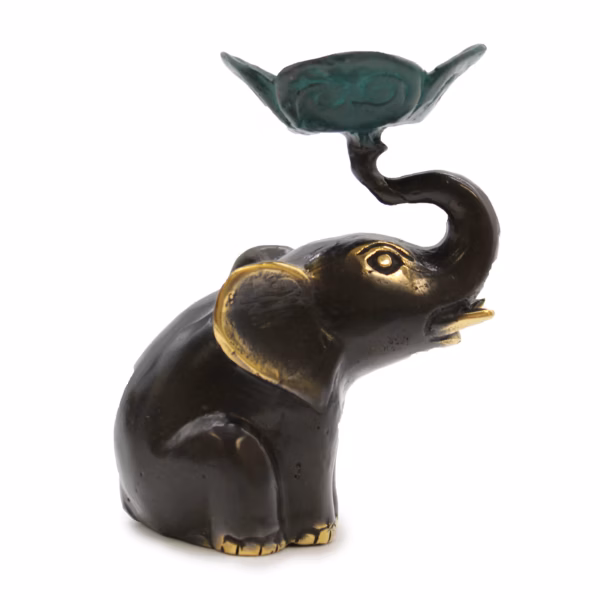 Liten Ljus- och Rökelsehållare - Elefant - Bild 3