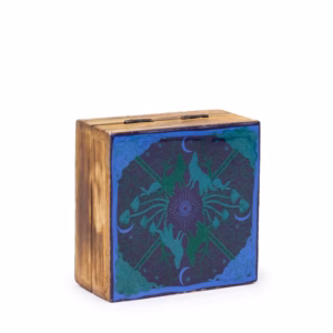 Emaljert Firkantet Eske / Boks 10x10x4,2 cm - Hop Hare Liten