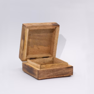 Emaillierte Box - Pilzdesign Blaugrün - Klein