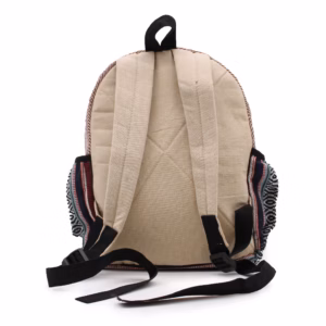 Hemp Backpack - Zig Zag Zips Style - Small