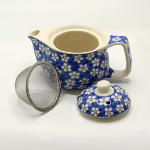 Herbal Teapot - Blue Daisy - Small