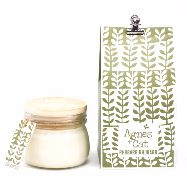 Kilner Duftlys i Krukke - Rhubarb Rhubarb Liten