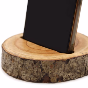 Telefonholder for Tømmerstokk (spor) - Naturell - Liten