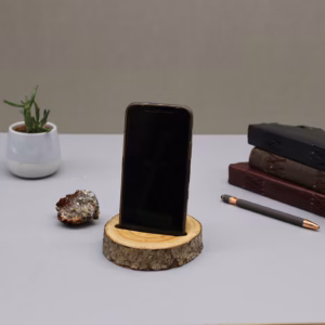 Telefonholder for Tømmerstokk (spor) - Naturell - Liten