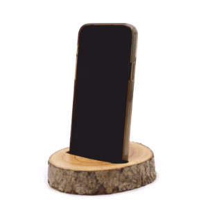 Telefonholder for Tømmerstokk (spor) - Naturell - Liten