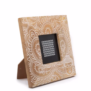 Bilderamme I Mangotre (For 10x15cm) 20x20x2cm - Buddha - Hvit Liten