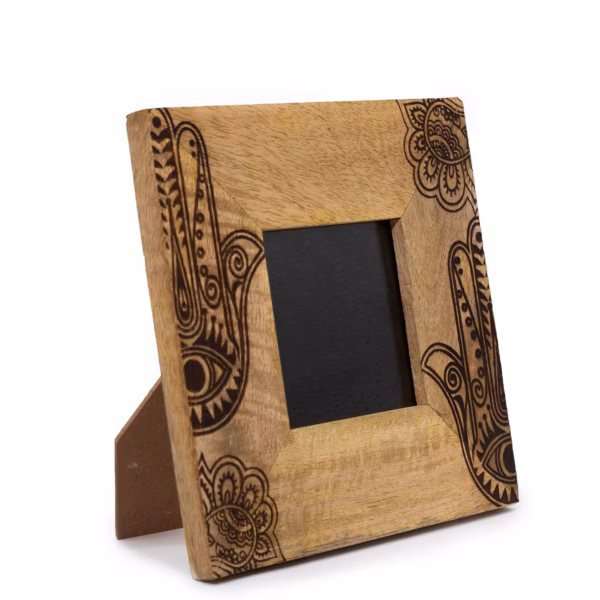 Kleiner Bilderrahmen Aus Mangoholz (Für 10X15Cm) 20X20X2Cm - Hansa - Schwarz
