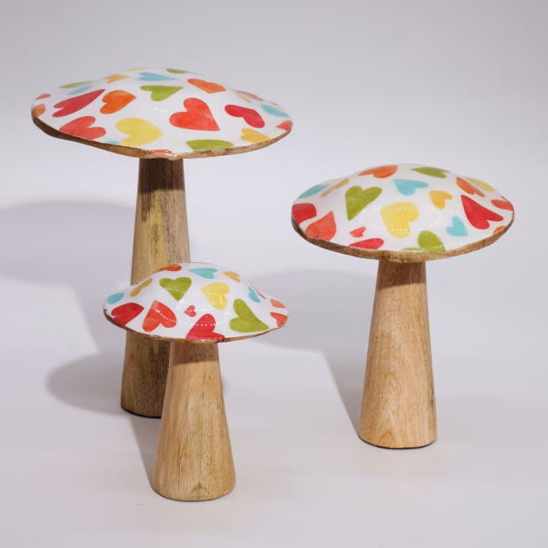 Lille Champignon - 10Cm - Pastelhjerter - Billede 2