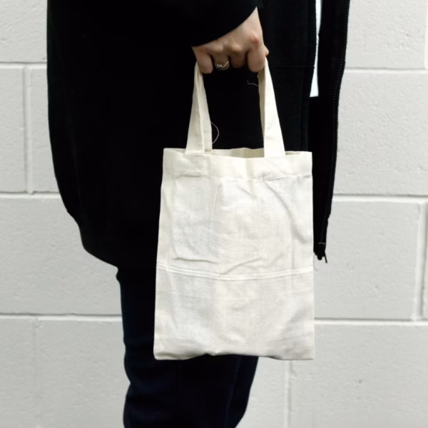 Bolso Pequeño De Algodón Natural 4Oz 25X20Cm - Imagen 2