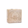 Firkantet Eske / Boks 10x10x4,2 cm - Buddha Face Whitewash Liten