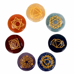 Chakrasett med Små Steiner (Avrundet Form)