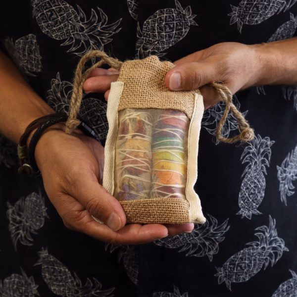 Small Washed Jute Pouch - 10X15Cm - Image 6