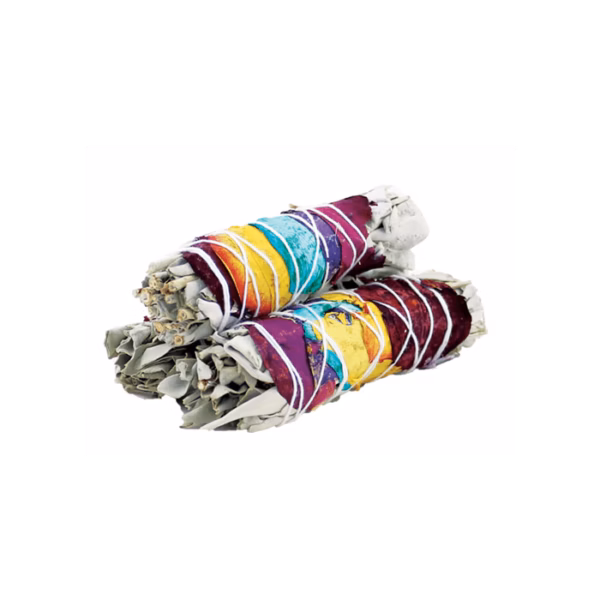 Smudge Stick - 7 Chakra Hvit Salvie 10 cm - Bilde 3