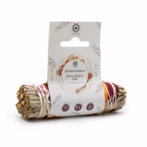 Smudge Stick - 7 Chakra Hvit Salvie 10 cm