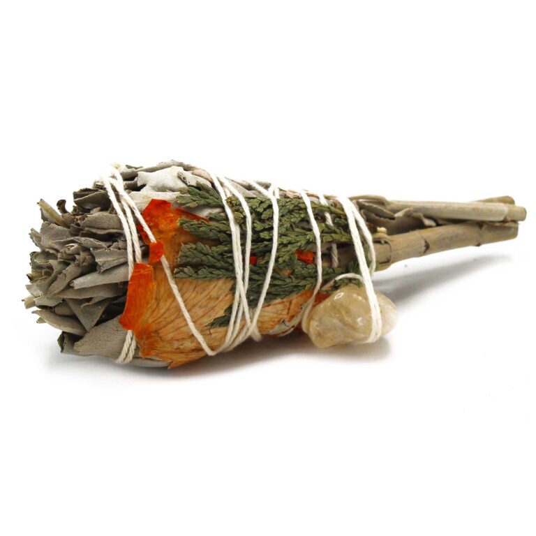 Smudge-Stick-Cleansing-Energy-Sage-Torch-citrine-10cm