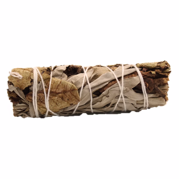 Smudge Stick - Hvit Salvie Og Blå Salvie 10 cm - Bilde 2