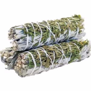 Smudge Stick - Hvit Salvie Og Ruda 10 cm