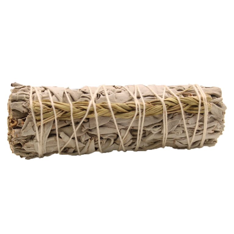 Smudge-Stick-White-Sage-Sweetgrass-10cm