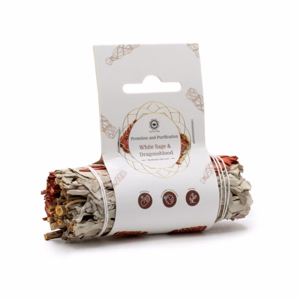 Smudge Stick - Hvit Salvie Og Drageblod 10 cm