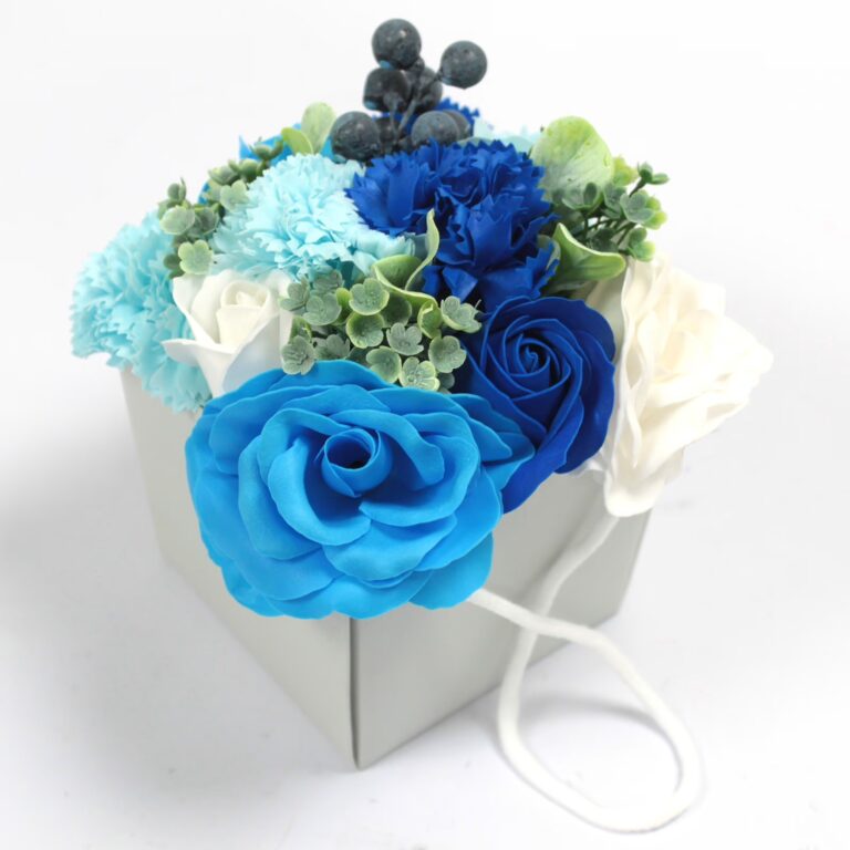 Soap-Flower-Bouqet-Blue-Wedding
