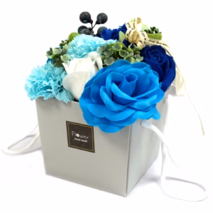 Sæbe Blomster Buket - Blåt Bryllup