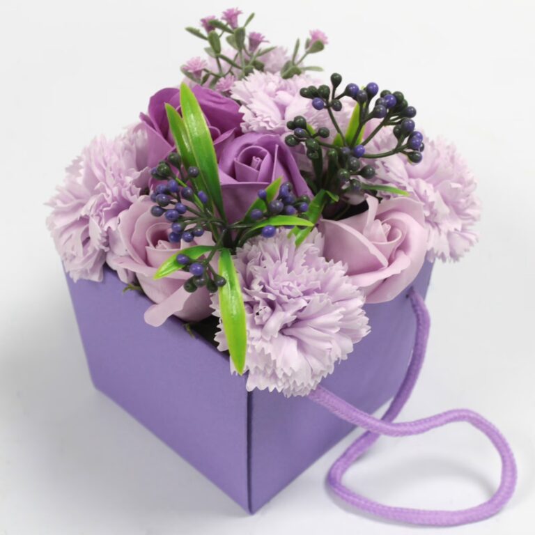 Soap-Flower-Bouqet-Lavender-Rose-Carnation